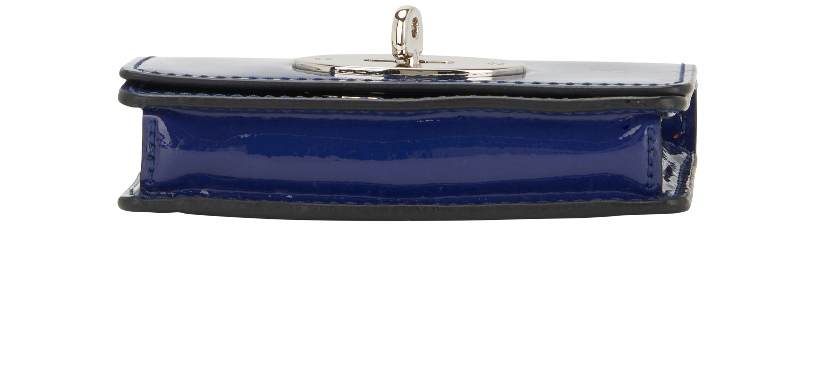 Mini Bayswater Messenger, &pound;150, Handbags, Blue, Patent Leather, Top view